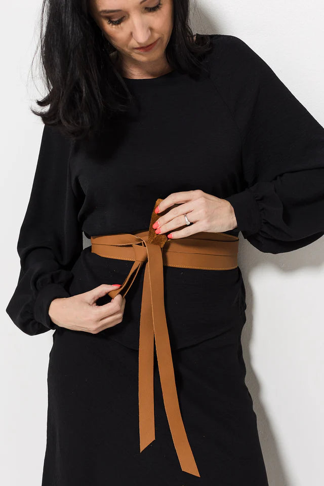 Wrap Belt - Caramel Leather