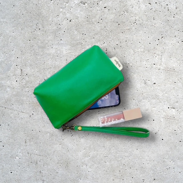 Mini Wrist Pouch Bag - Amazon Green