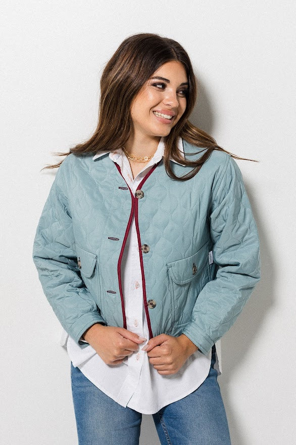 Joy Jacket - Burgundy Trim