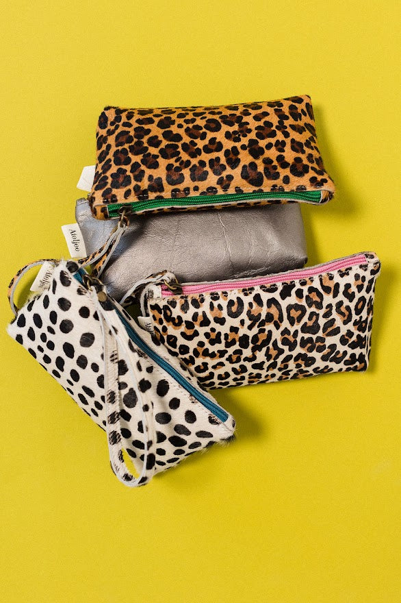 Mini Wrist Pouch Bag - Metallic Pewter