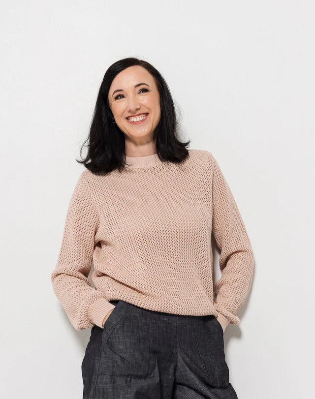 Openwork Cotton Jumper - Blush