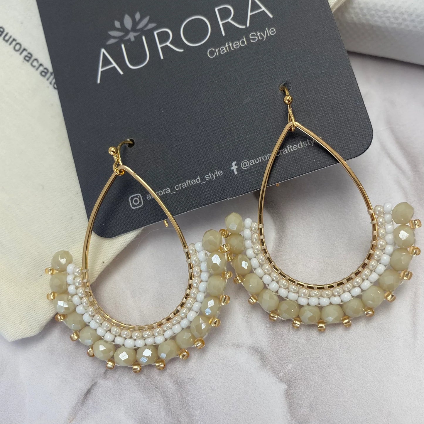 Half Frida Earrings - Neutral (Gold-Plated)