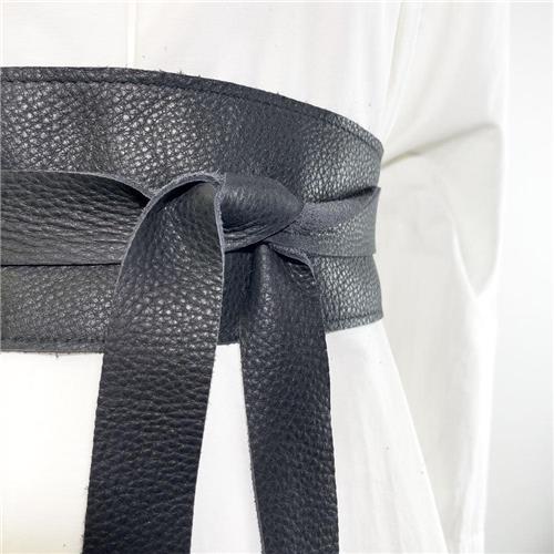 Wrap Belt - Black Leather