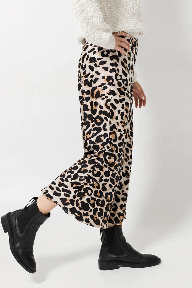 Bias Cut Skirt - Animal Print